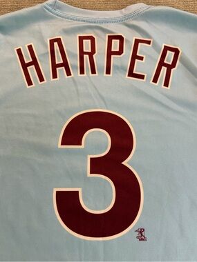 Bryce Harper #3 Philadelphia Phillies Cooperstown Collection Performance Tee
